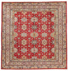 10x10 Red and Ivory Kazak Tribal Rug