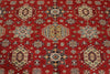 10x10 Red and Ivory Kazak Tribal Rug