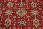 10x10 Red and Ivory Kazak Tribal Rug