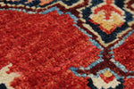 10x10 Red and Ivory Kazak Tribal Rug