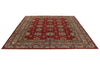 10x10 Red and Ivory Kazak Tribal Rug