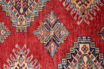 9x12 Red and Ivory Kazak Tribal Rug