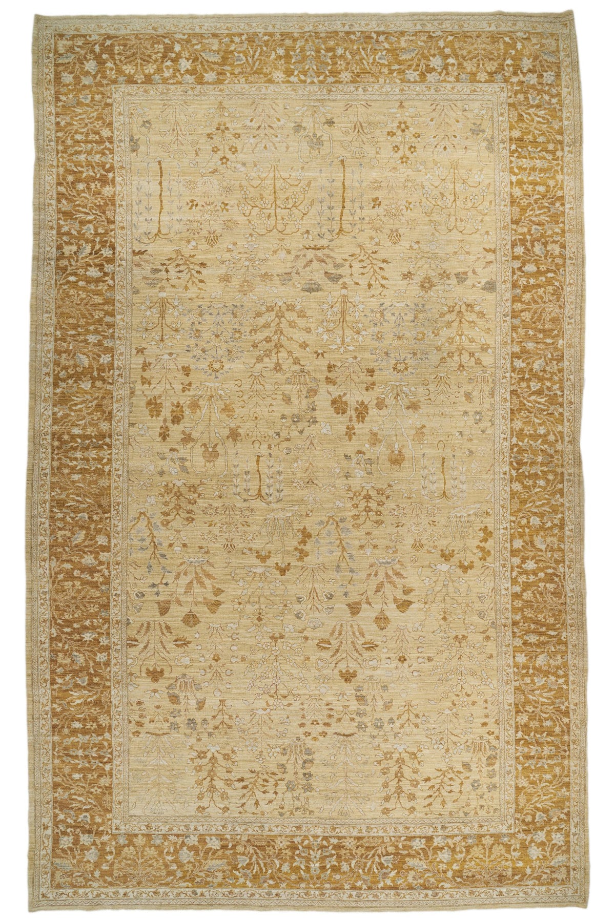 11x18 Beige and Gold Anatolian Traditional Rug