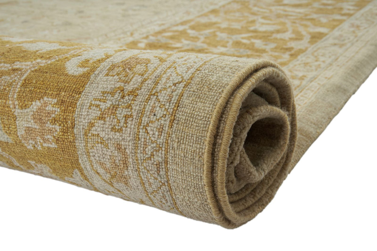 11x18 Beige and Gold Anatolian Traditional Rug