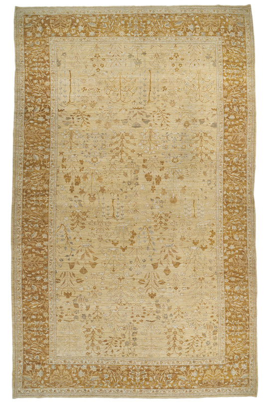 11x18 Beige and Gold Anatolian Traditional Rug