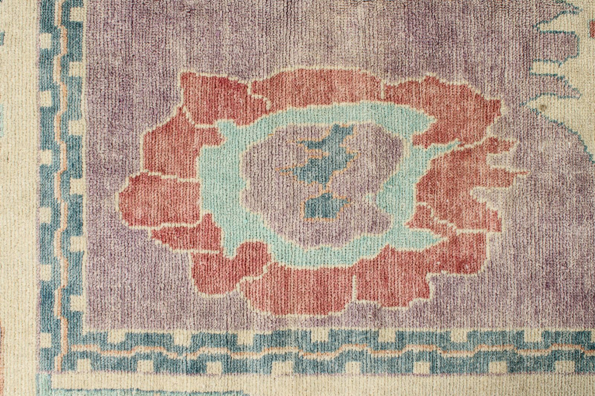 12x15 Purple and Beige Turkish Oushak Rug