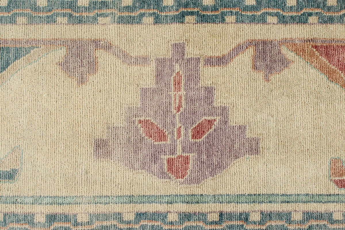 12x15 Purple and Beige Turkish Oushak Rug