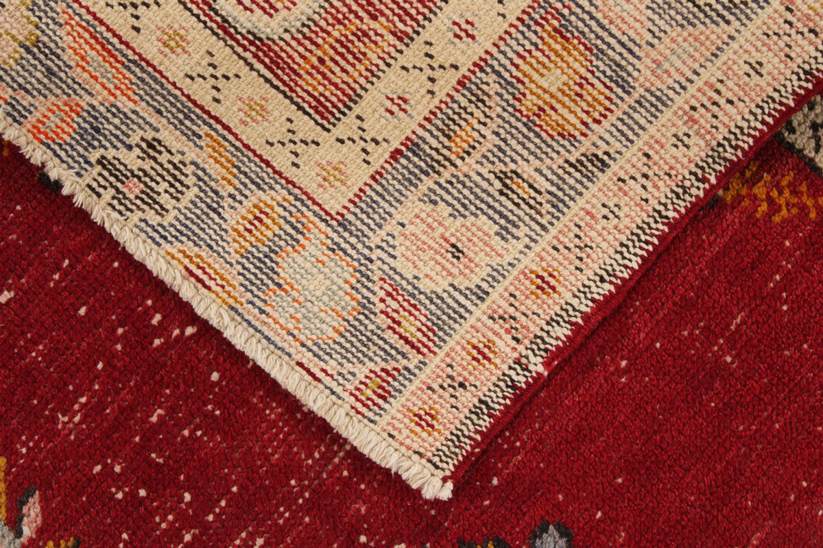 3x6 Red and Blue Anatolian Turkish Tribal Runner