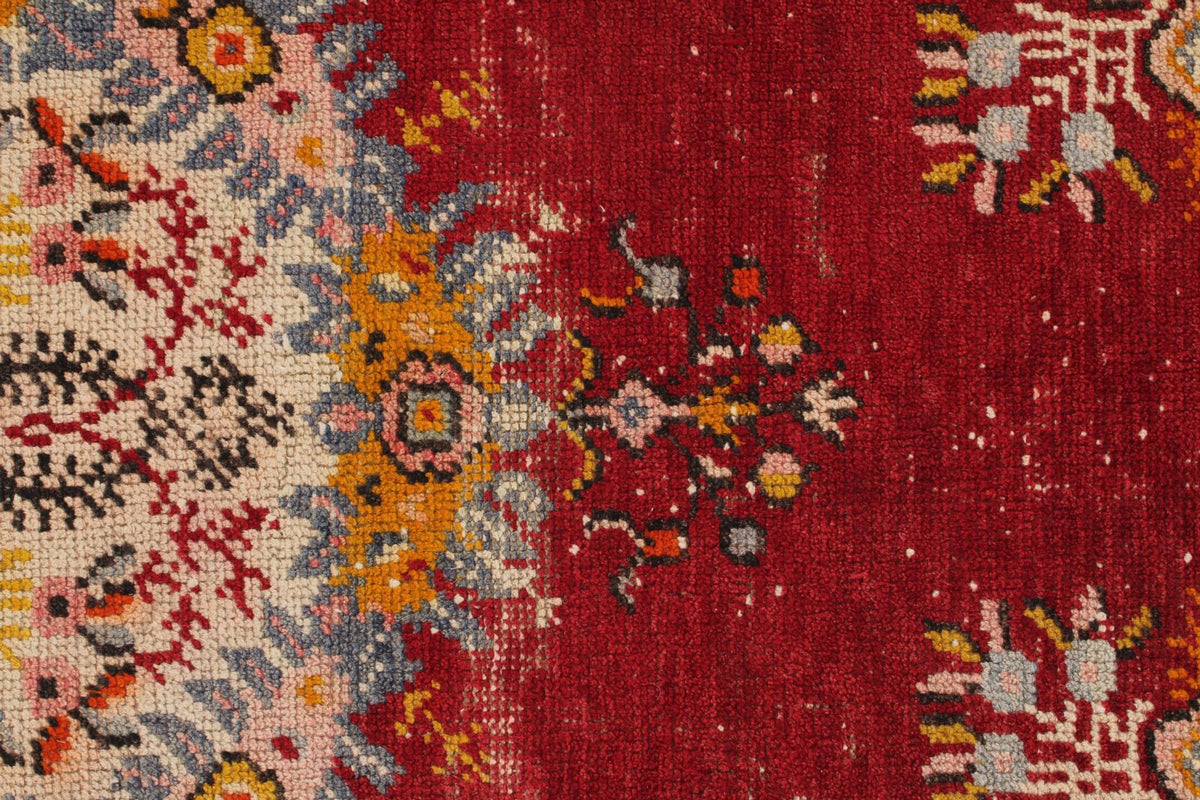 3x6 Red and Blue Anatolian Turkish Tribal Runner