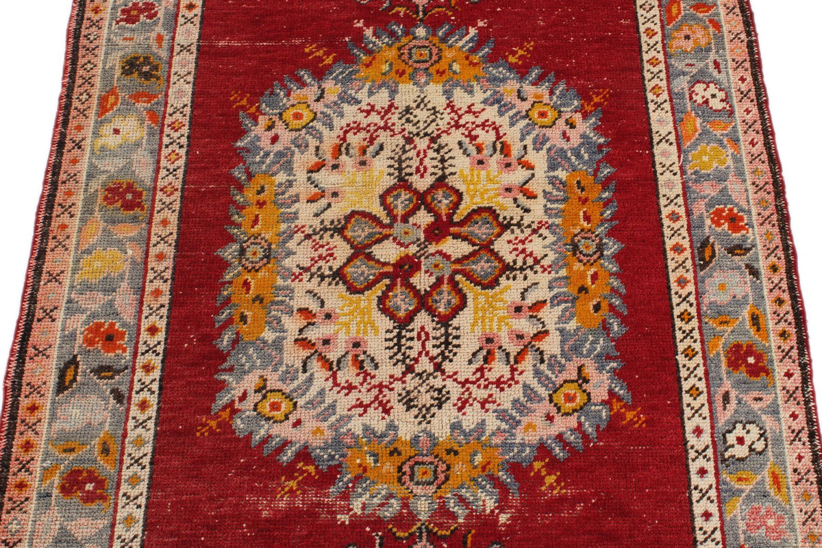 3x6 Red and Blue Anatolian Turkish Tribal Runner
