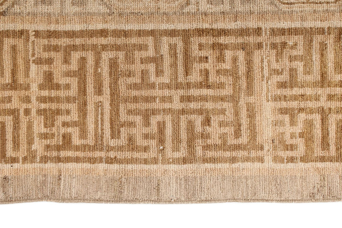 6x9 Gray and Beige Turkish Oushak Rug