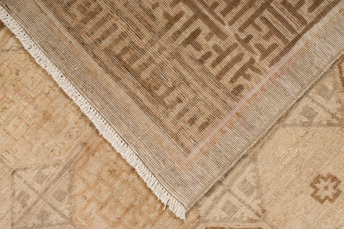 6x9 Gray and Beige Turkish Oushak Rug