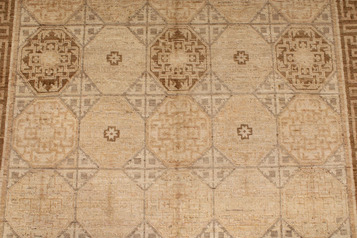6x9 Gray and Beige Turkish Oushak Rug