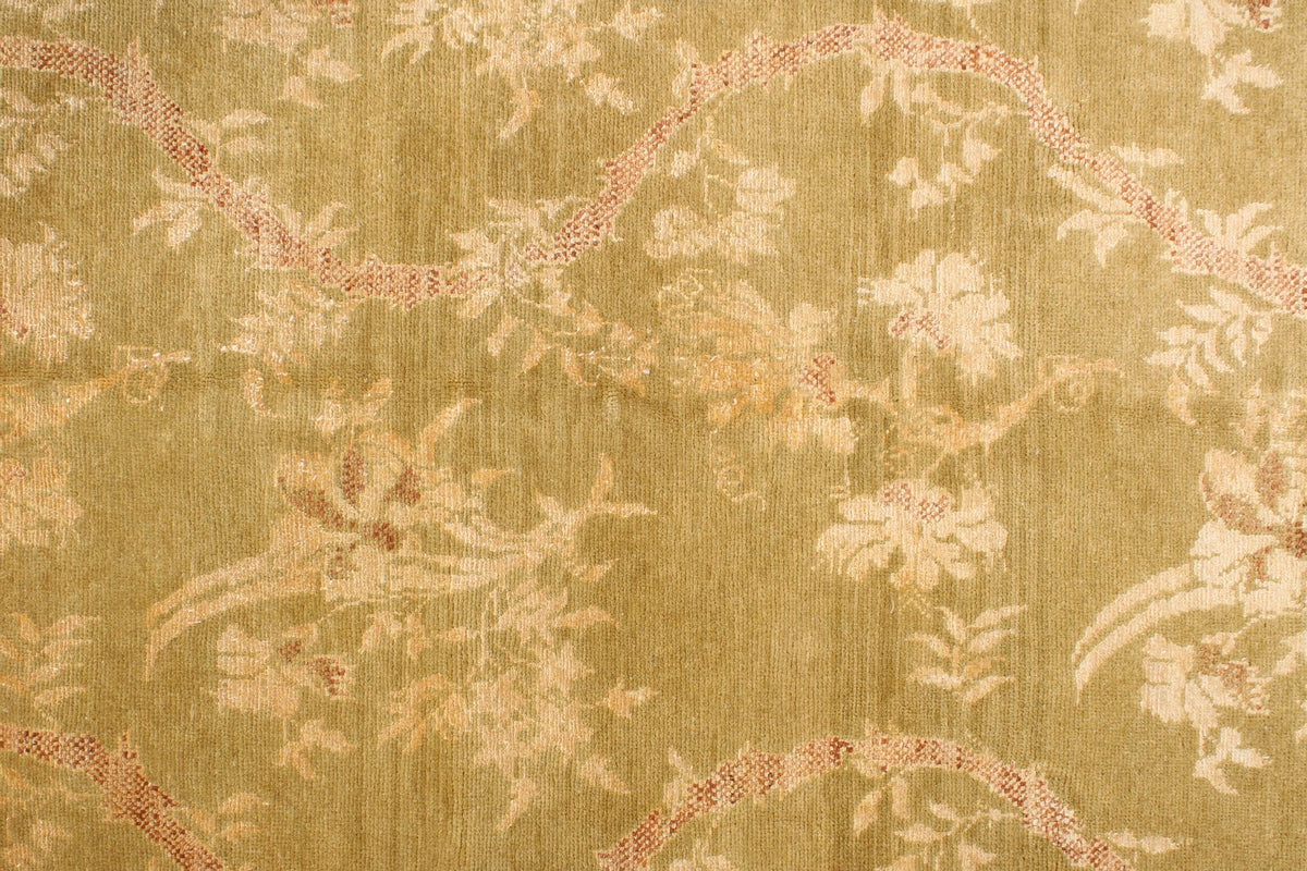 5x7 Green and Gold Modern Contemporary Rug