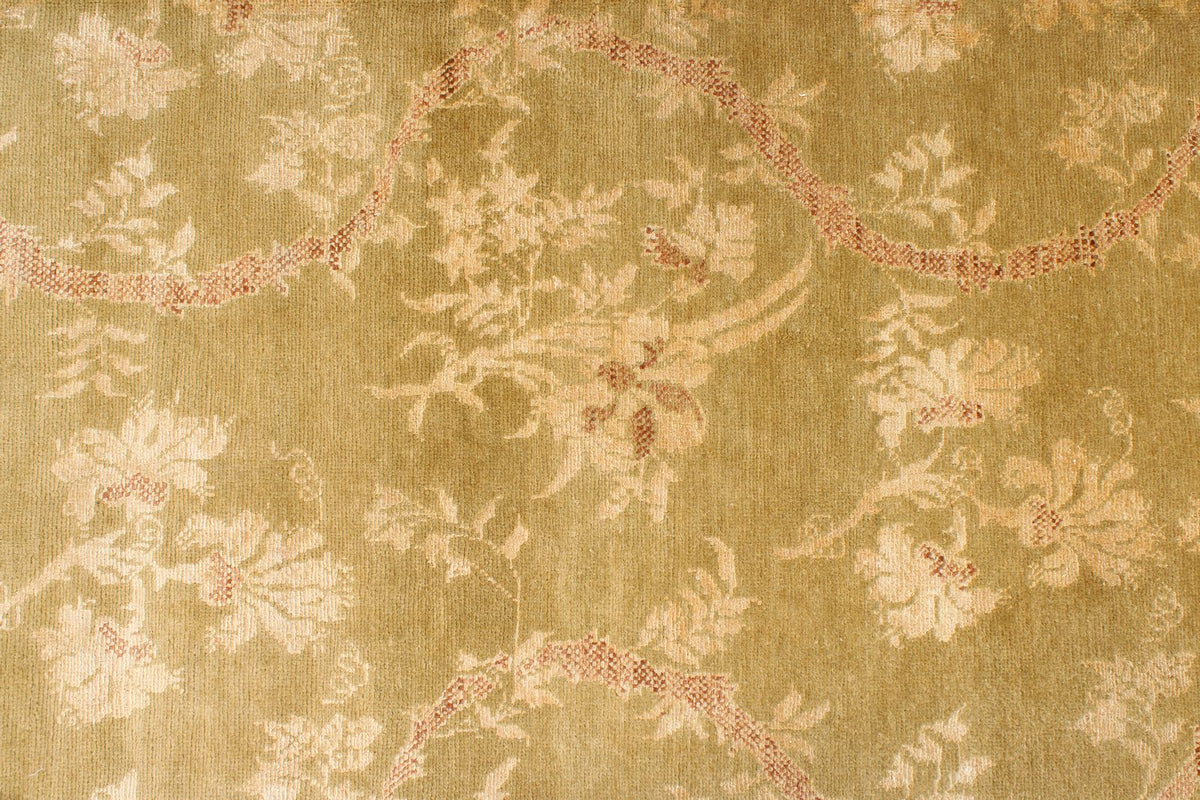 5x7 Green and Gold Modern Contemporary Rug