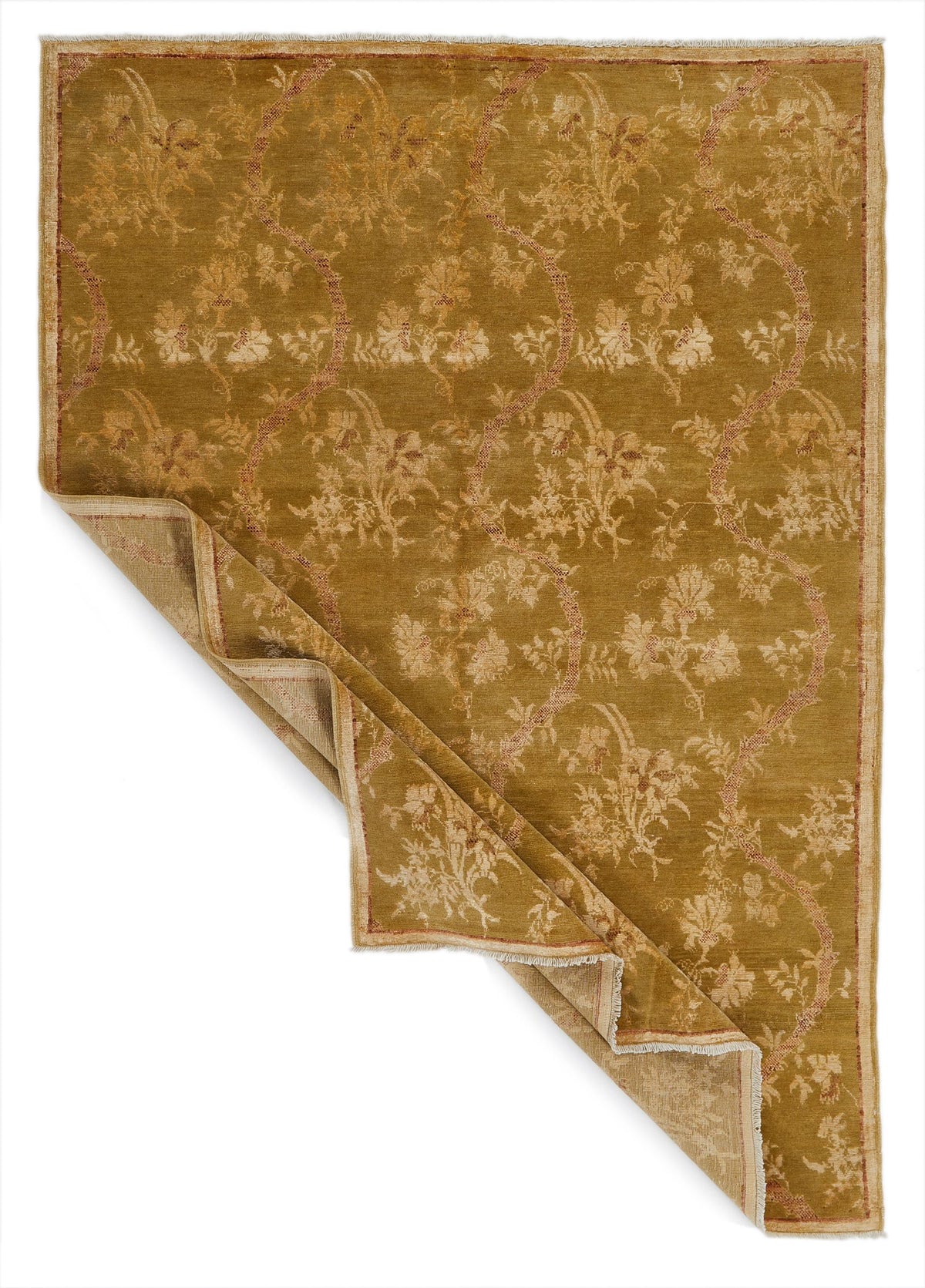 5x7 Green and Gold Modern Contemporary Rug