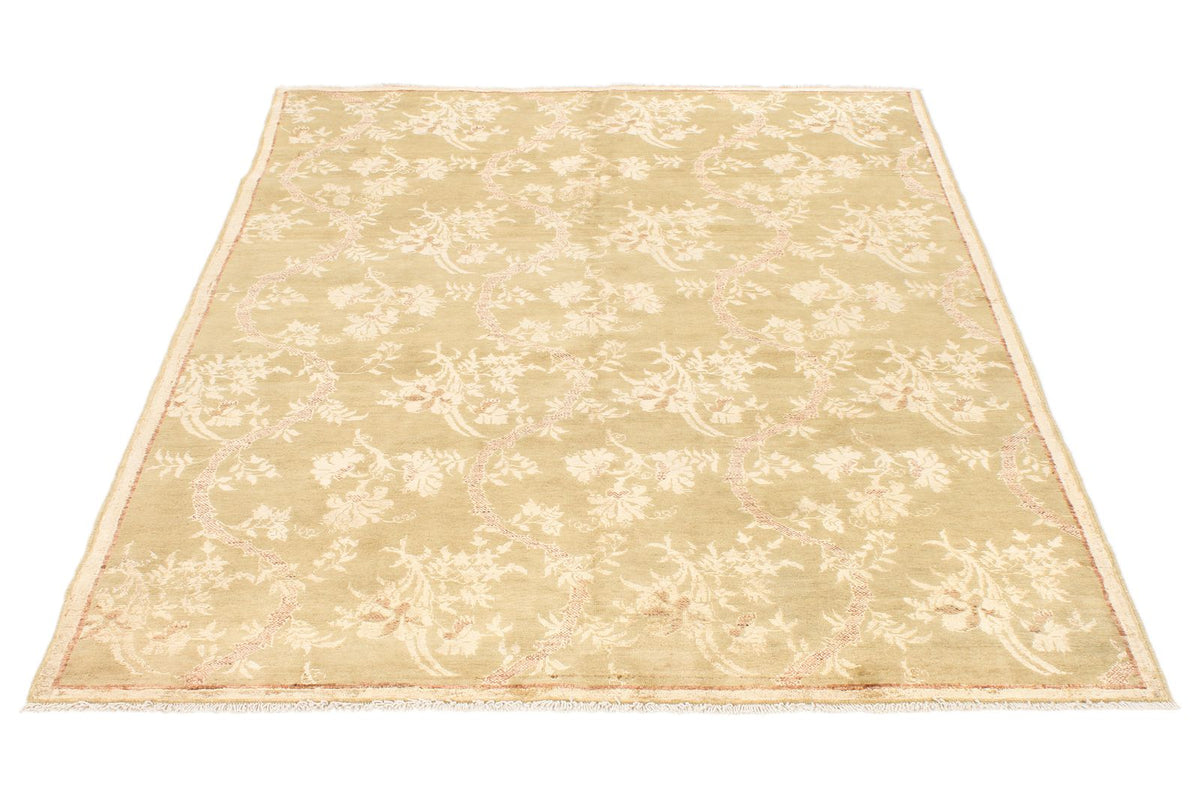 5x7 Green and Gold Modern Contemporary Rug