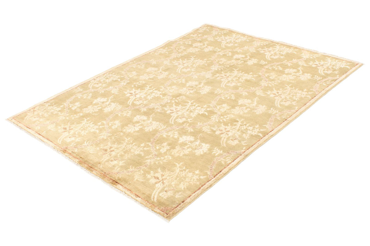 5x7 Green and Gold Modern Contemporary Rug
