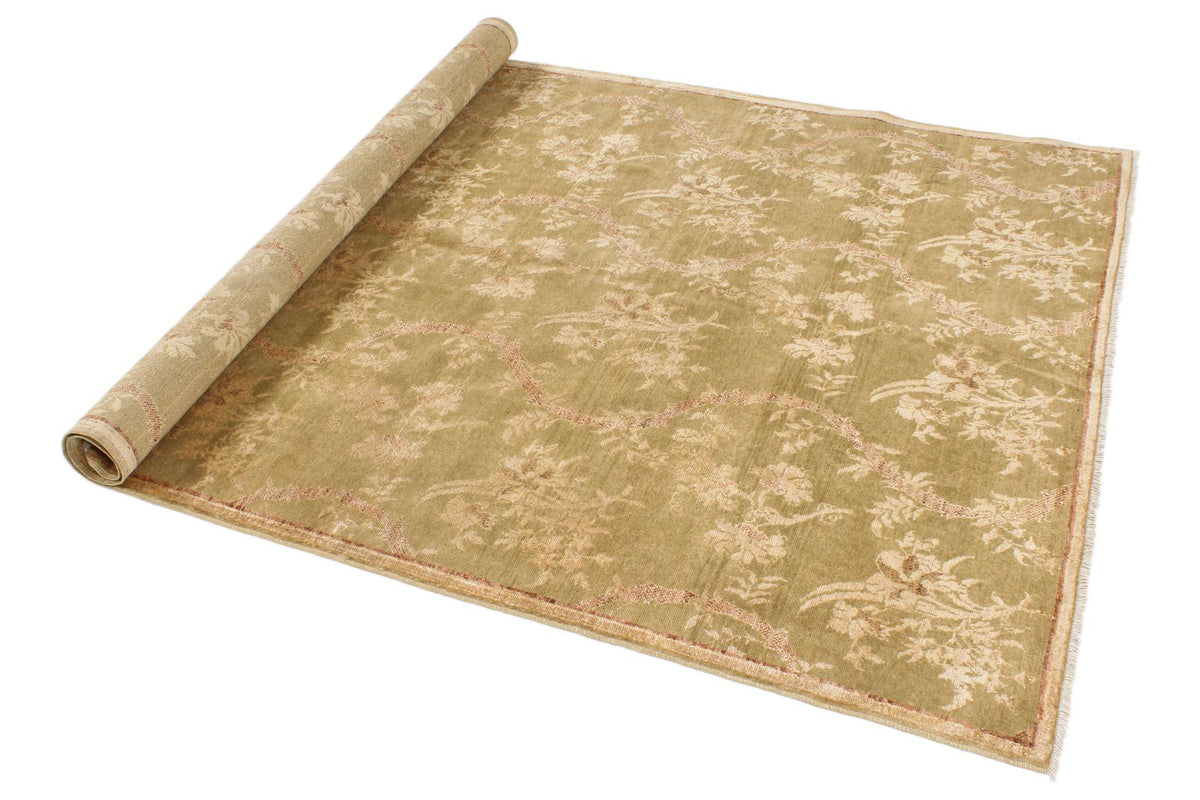 5x7 Green and Gold Modern Contemporary Rug