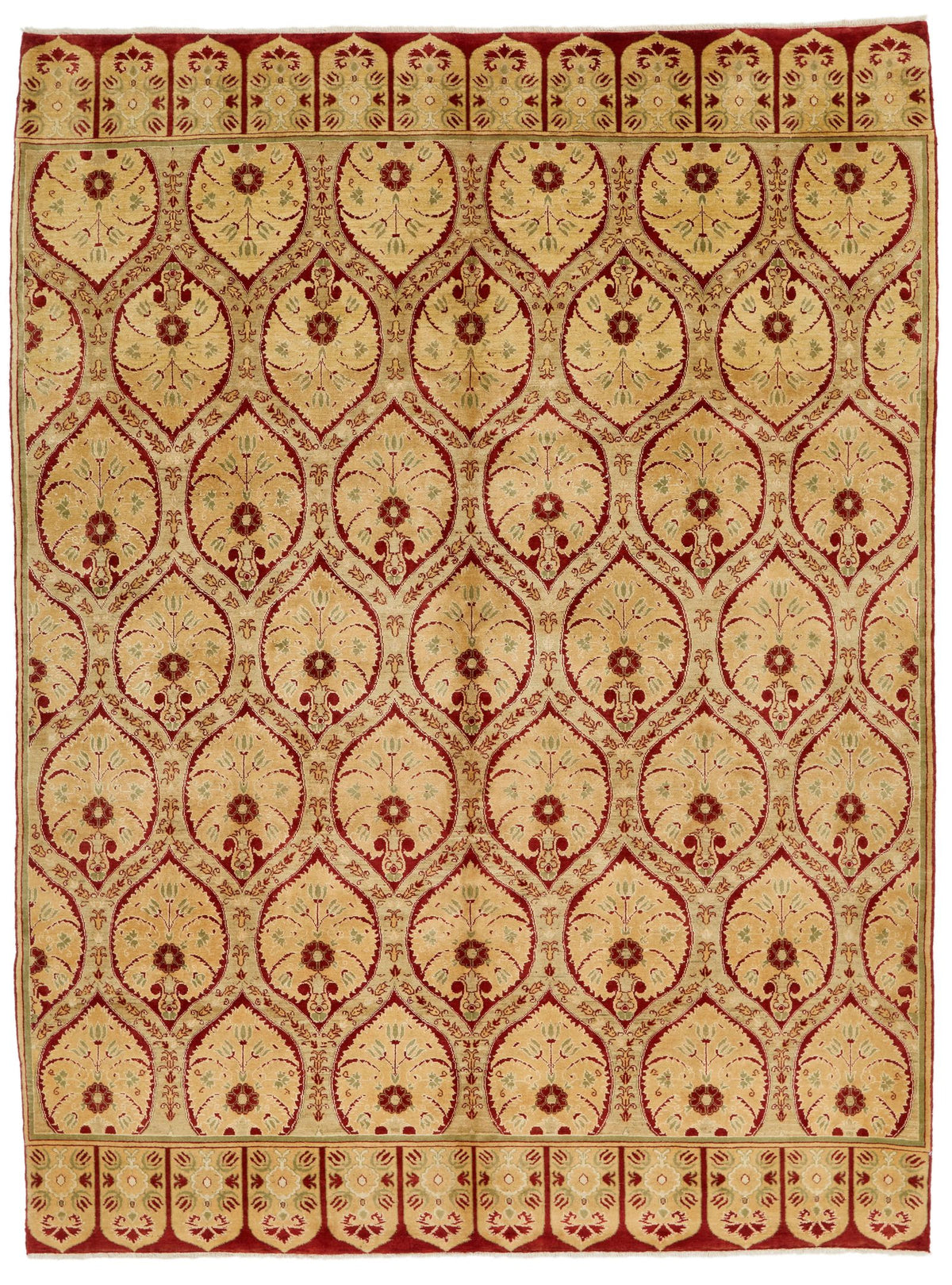 6x9 Red and Gold Modern Contemporary Rug