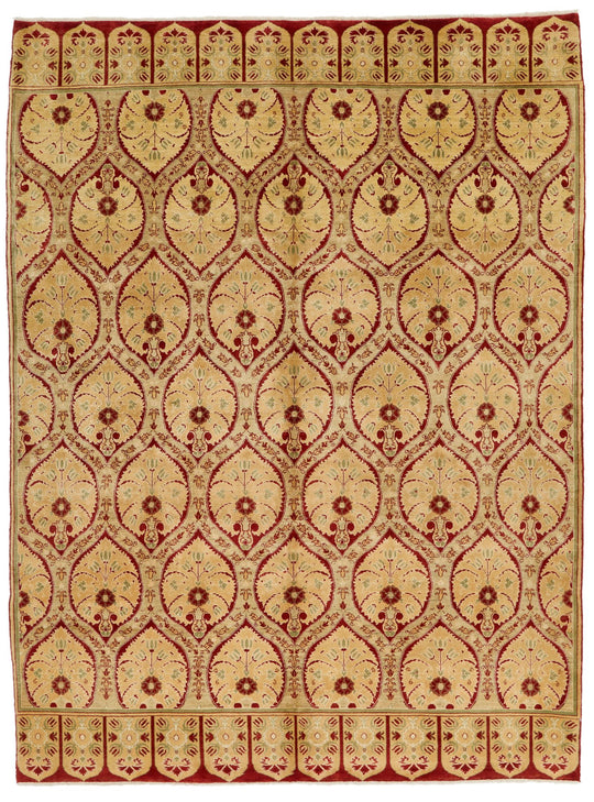 6x9 Red and Gold Modern Contemporary Rug