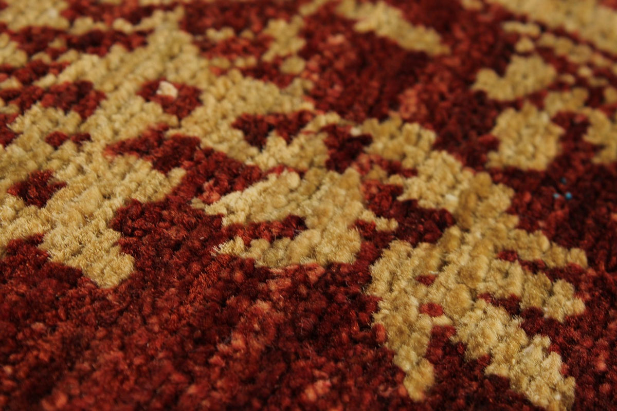 7x10 Brown and Gold Modern Contemporary Rug