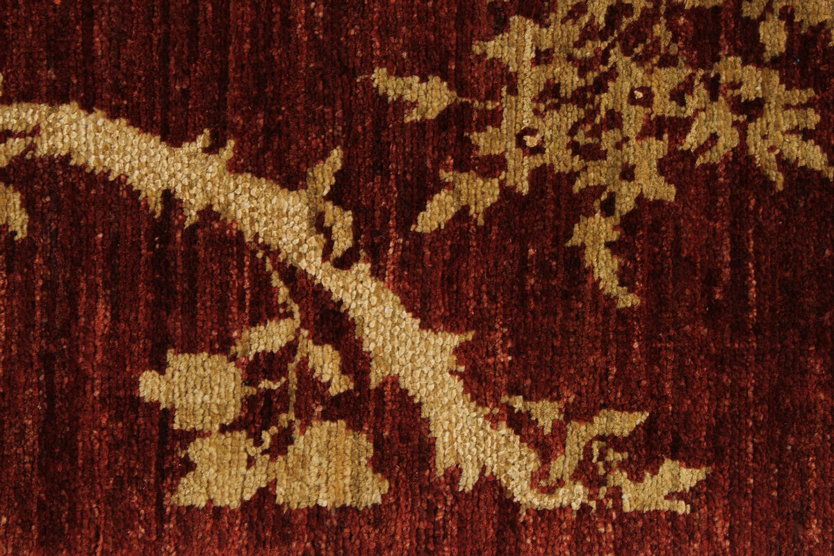 7x10 Brown and Gold Modern Contemporary Rug