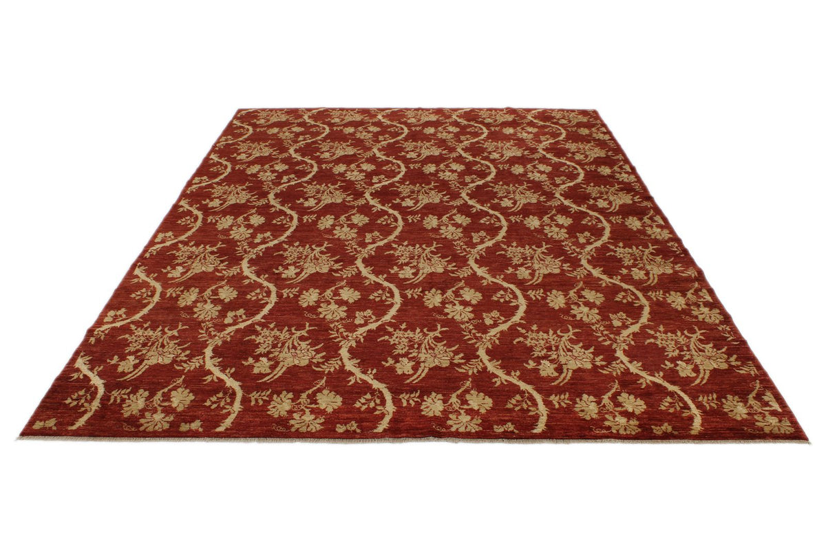 7x10 Brown and Gold Modern Contemporary Rug