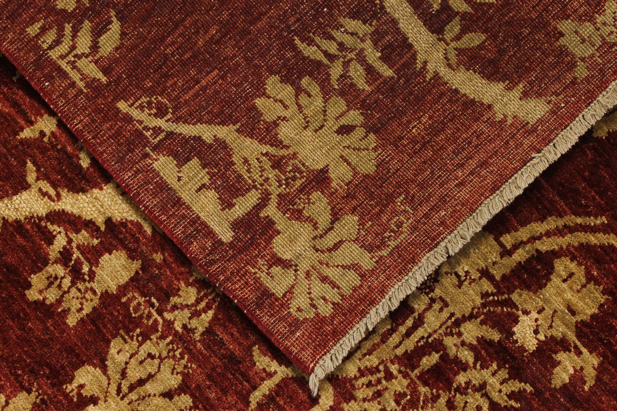 7x10 Brown and Gold Modern Contemporary Rug