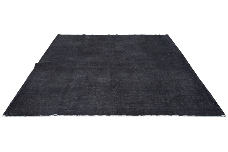 8x10 Black and Black Turkish Oushak Rug