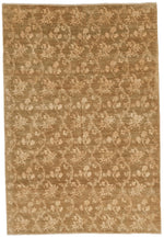 7x10 Gold and Green Modern Contemporary Rug