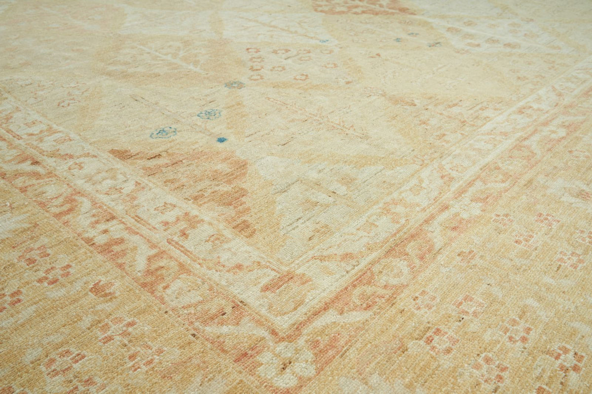 11x16 Multicolor and Gold Turkish Oushak Rug