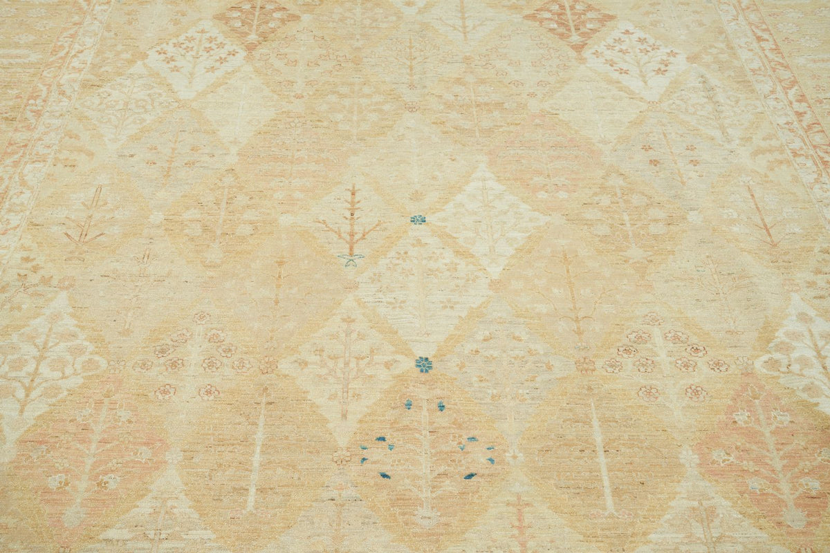 11x16 Multicolor and Gold Turkish Oushak Rug