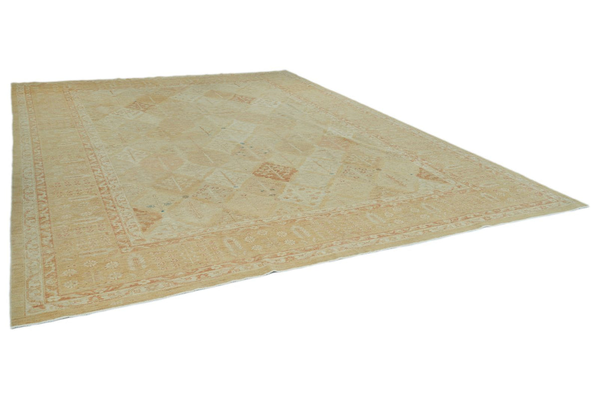 11x16 Multicolor and Gold Turkish Oushak Rug