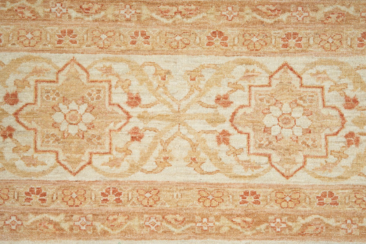 13x17 Ivory and Rust Turkish Oushak Rug
