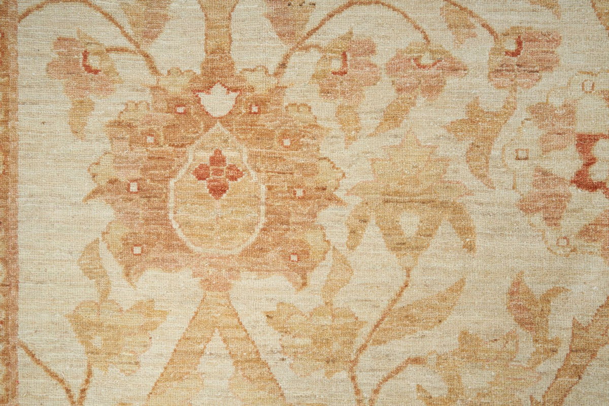 13x17 Ivory and Rust Turkish Oushak Rug