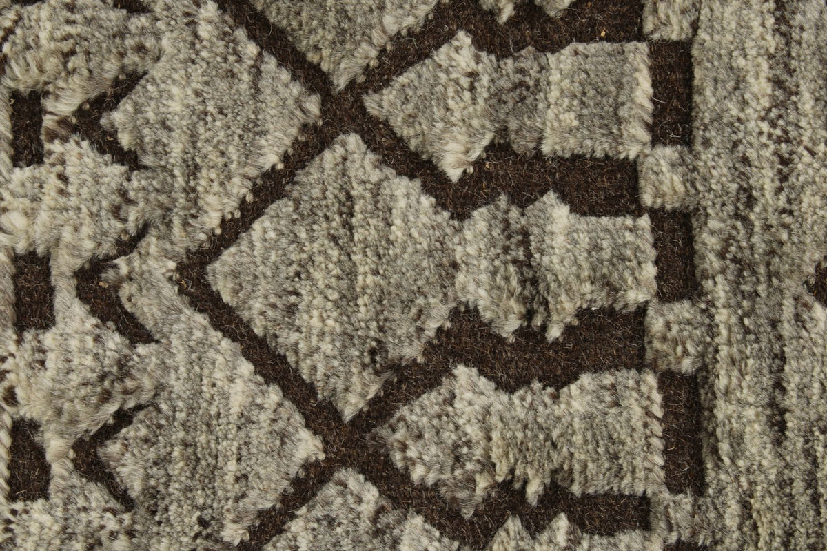 3x10 Beige and Brown Modern Contemporary Runner