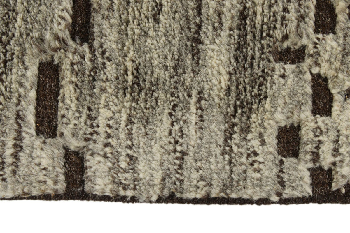 3x10 Beige and Brown Modern Contemporary Runner