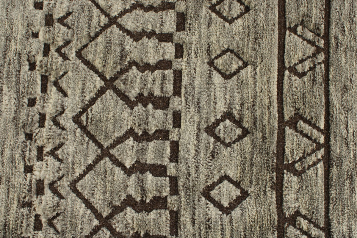 3x10 Beige and Brown Modern Contemporary Runner