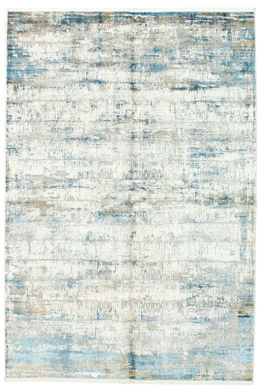 5x8 Gray and Blue Turkish Antep Rug