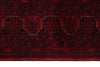 5x6 Burgundy and Black Turkish Tribal Rug