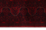 5x6 Burgundy and Black Turkish Tribal Rug