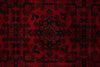 5x6 Burgundy and Black Turkish Tribal Rug