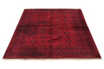 5x6 Burgundy and Black Turkish Tribal Rug