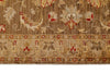 Vintage Handmade 3x9 Brown and Beige Anatolian Turkish Oushak Distressed Area Runner