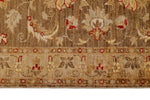 Vintage Handmade 3x9 Brown and Beige Anatolian Turkish Oushak Distressed Area Runner