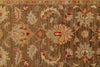 Vintage Handmade 3x9 Brown and Beige Anatolian Turkish Oushak Distressed Area Runner