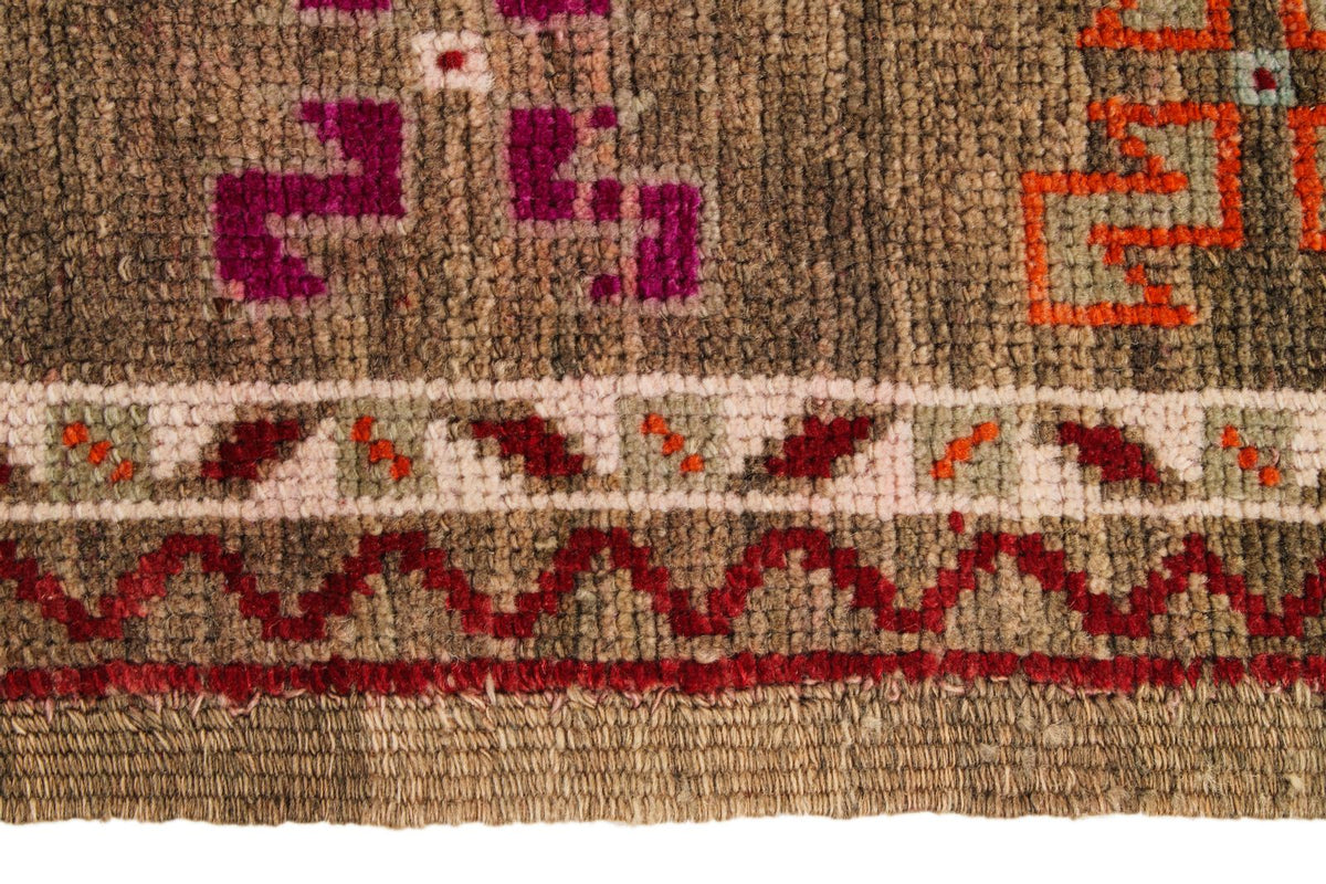 5x9 Red and Green Turkish Tribal Rug