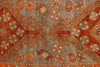 3x9 Orange and Gray Turkish Tribal Runner