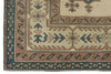 8x11 Blue and Ivory Turkish Tribal Rug